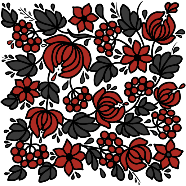 Набори для творчості DIY - Набір для розпису шопера «Петриківський червоно - чорний»