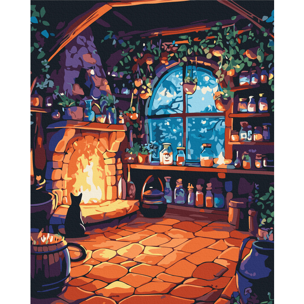 Картина по номерам Мультфільми, комікси, аніме - Хатинка відьмочки