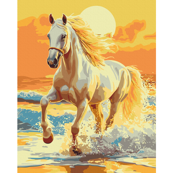 Картина по номерам Тварини, птахи та риби - Осідланий захід сонця