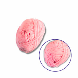 Пряжа фасованна петляста 50гр. (80% бавовни+ 20% молочна клітковина) світло-рожева