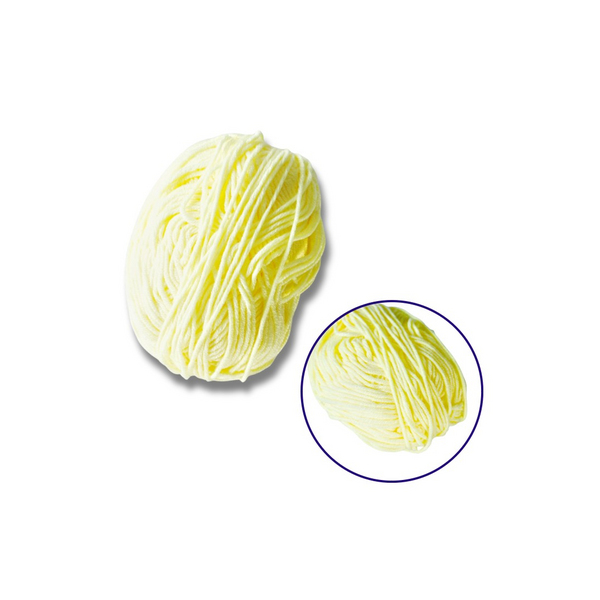 Пряжа, нитки - Пряжа фасованна петляста 50гр. (80% бавовни+ 20% молочна клітковина) світло-жовта