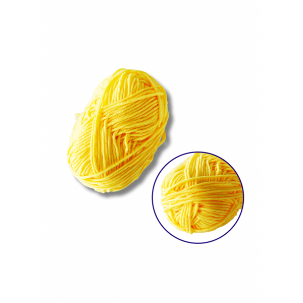 Пряжа, нитки - Пряжа фасованна петляста 50гр. (80% бавовни+ 20% молочна клітковина) жовта