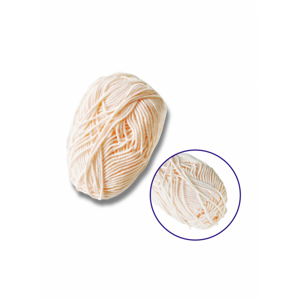 Пряжа, нитки - Пряжа фасованна петляста 50гр. (80% бавовни+ 20% молочна клітковина) колір шкіри