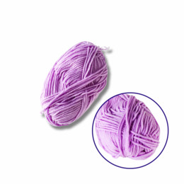 Пряжа фасованна петляста 50гр. (80% бавовни+ 20% молочна клітковина) лаванда