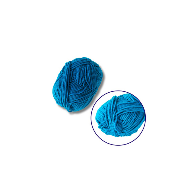 Пряжа, нитки - Пряжа фасованная петлястая 50гр. (80% хлопка+ 20% молочная клетчатка) глубокое озеро