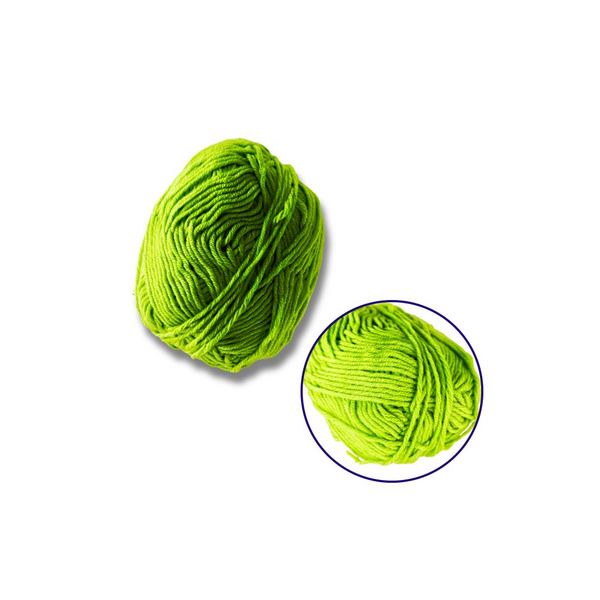 Пряжа, нитки - Packaged looped yarn 50g (80% cotton + 20% milk fiber) green