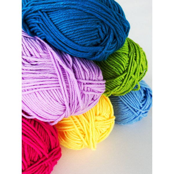 Пряжа, нитки - Packaged looped yarn 50g (80% cotton + 20% milk fiber) green