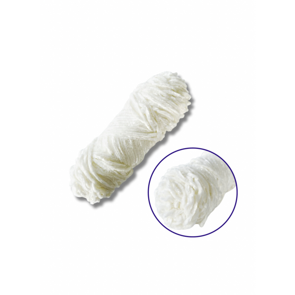 Пряжа, нитки - “Plush chenille yarn 100g (100% polyester)”  milky white