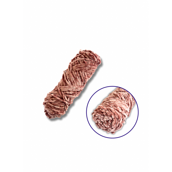 Пряжа, нитки - «Пряжа плюшевая синель 100гр. (100% полиэстер)» темный розовый