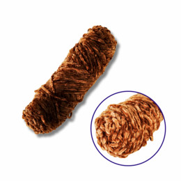 «Пряжа плюшевая синель 100гр. (100% полиэстер)» темная карамель