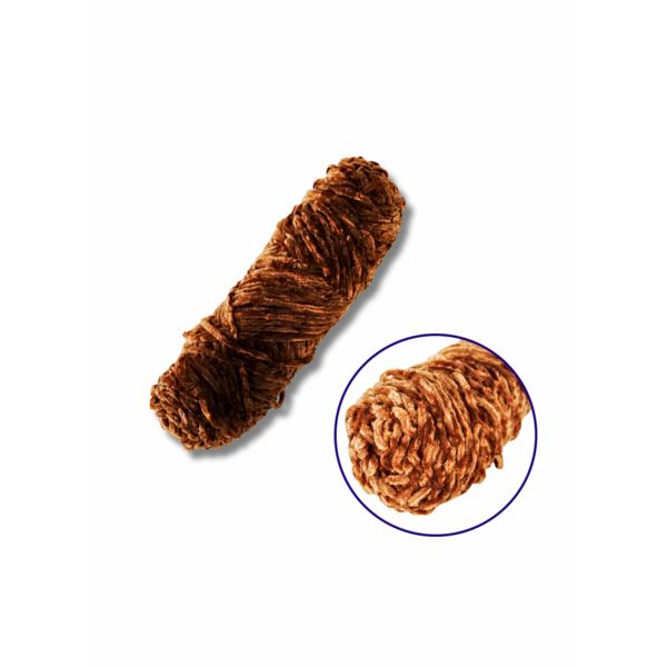 Пряжа, нитки - «Пряжа плюшевая синель 100гр. (100% полиэстер)» темная карамель