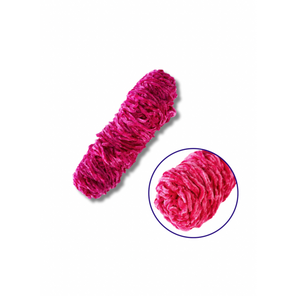 Пряжа, нитки - “Plush chenille yarn 100g (100% polyester)” dark red rose
