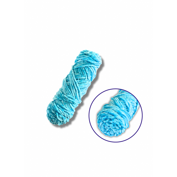 Пряжа, нитки - “Plush chenille yarn 100g (100% polyester)” blue