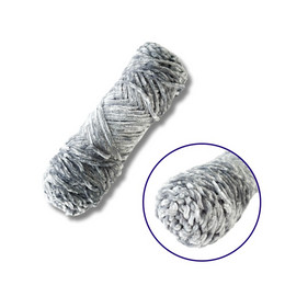 «Пряжа плюшевая синель 100гр. (100% полиэстер)» светло-серый