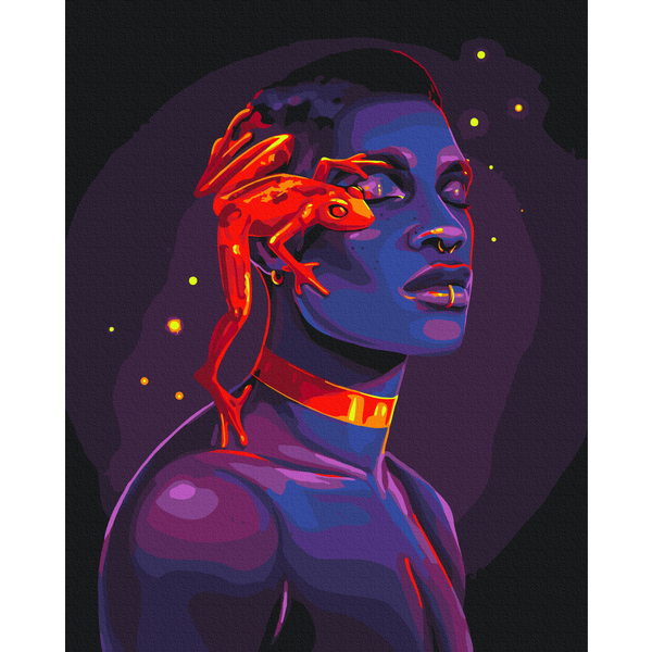 Картина по номерам Авторські колекції - Неоновая подруга © Соломия Ковальчук