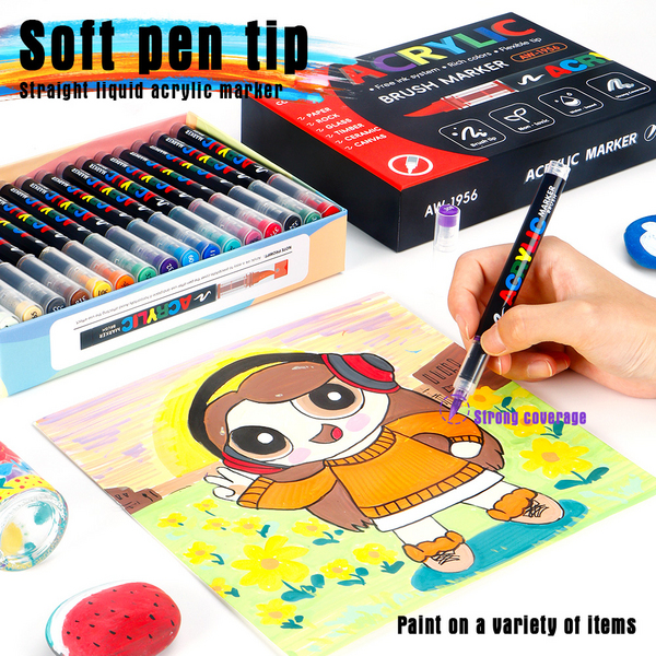 Акриловi маркери - Акрилові маркери (12 шт)