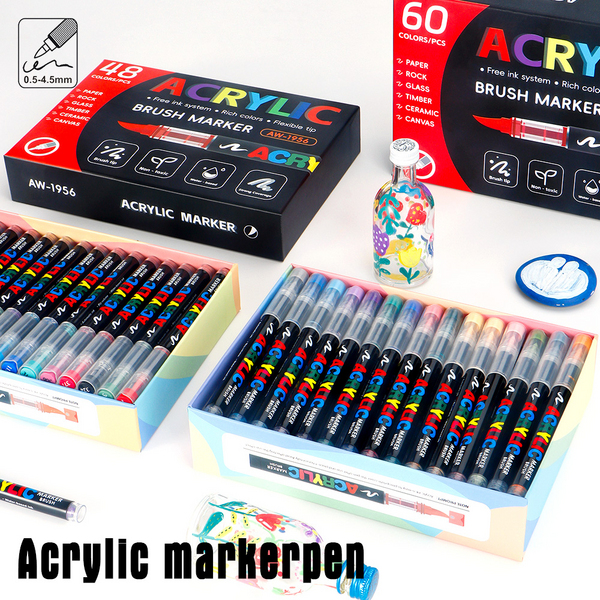 Акриловi маркери - Акрилові маркери (12 шт)