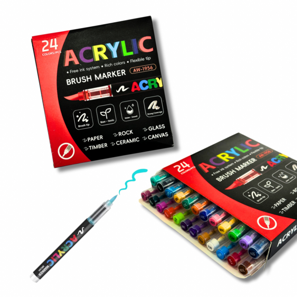 Акриловi маркери - Акрилові маркери  (24 шт)