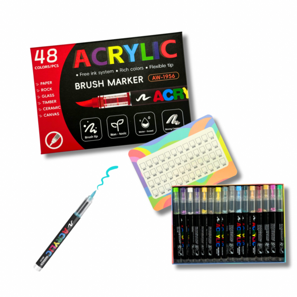 Акриловi маркери - Акрилові маркери (48 шт)