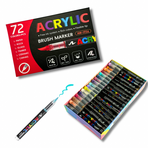 Акриловi маркери - Акрилові маркери (72 шт)
