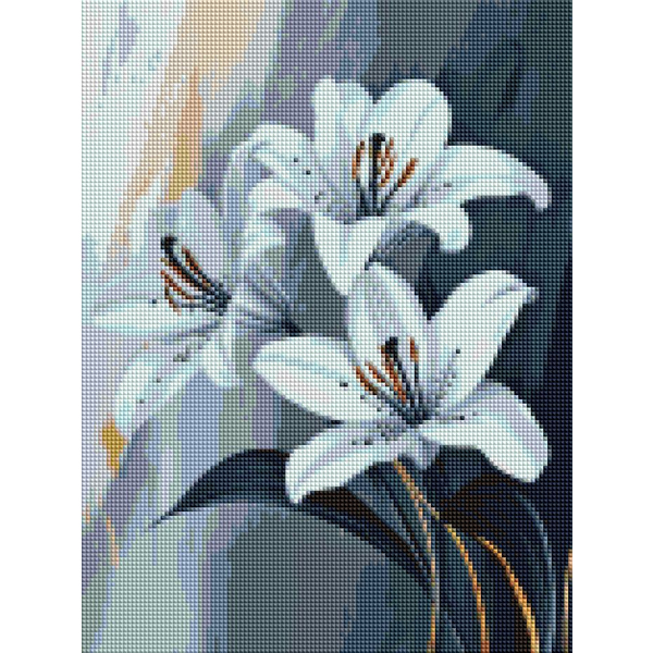 Алмазная мозаика 40x30 Власного виробництва - Лілії