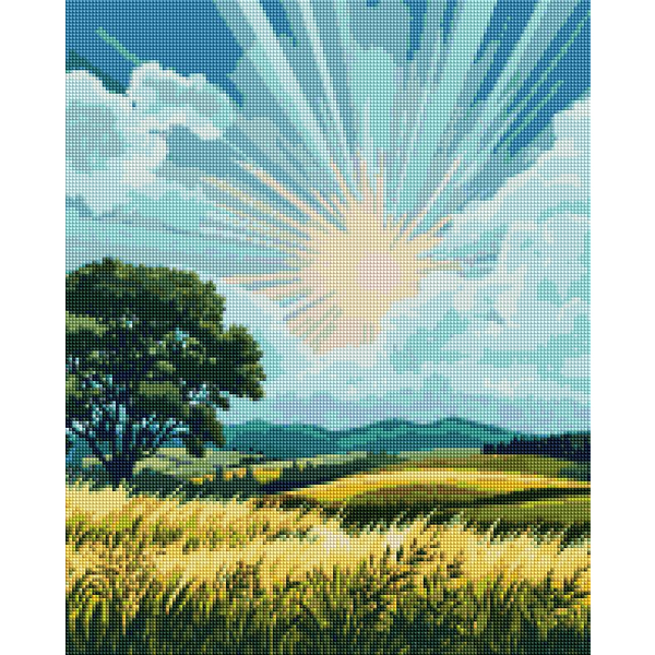 Алмазна мозаїка 40х50 - Літній пейзаж