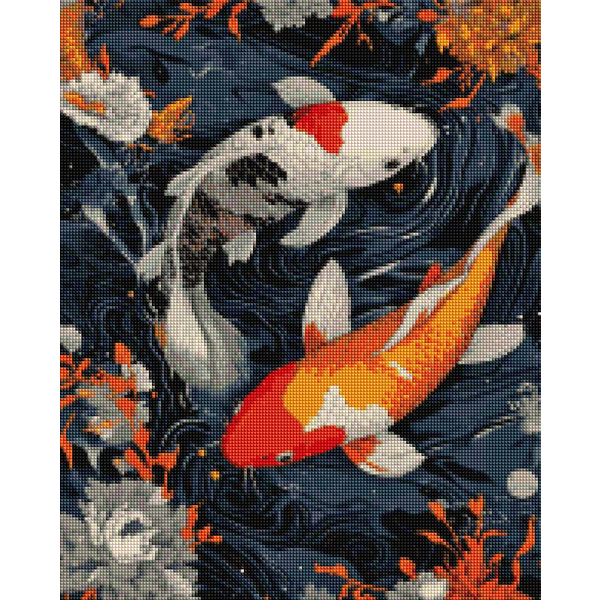 Алмазна мозаїка 40х50 - Дві кольорові рибки