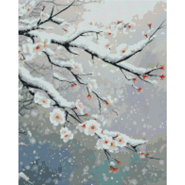 Алмазна мозаїка 40х50 - Цвет в снегу