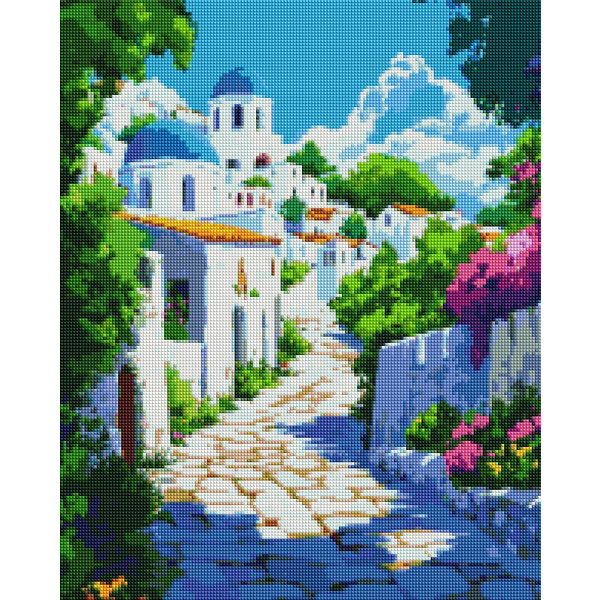 Алмазна мозаїка 40х50 - Квітчаста вулиця