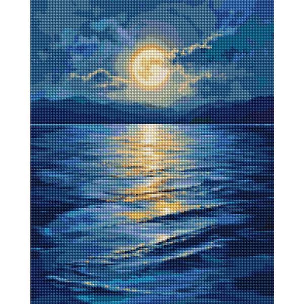 Алмазна мозаїка 40х50 - Місячне світло на воді