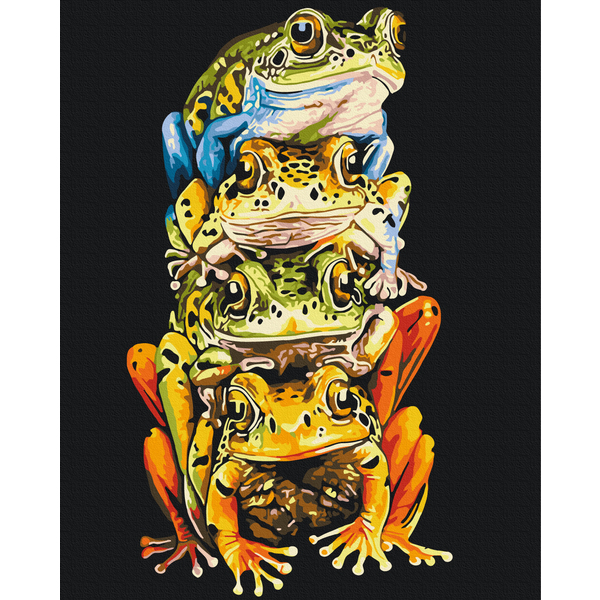 Картина по номерам Авторські колекції - Кольорові жабки © Telonitskaya Kristina