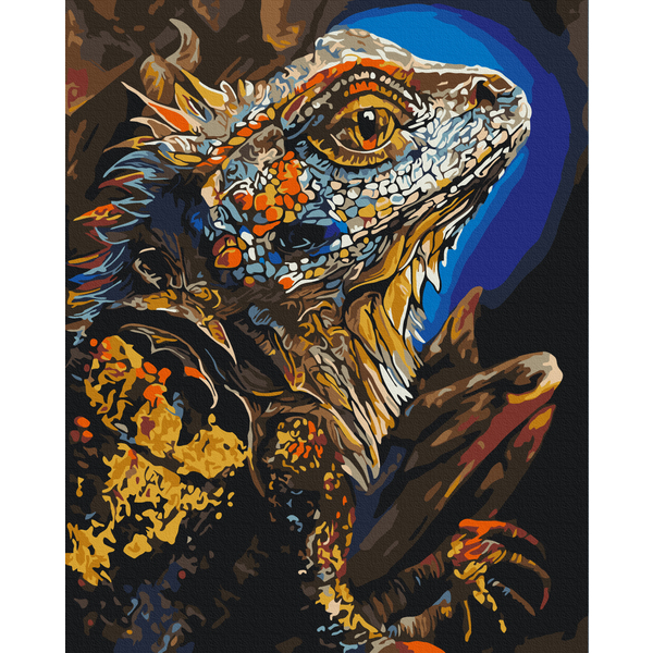 Картина по номерам Авторські колекції - Виразна ящірка © Telonitskaya Kristina