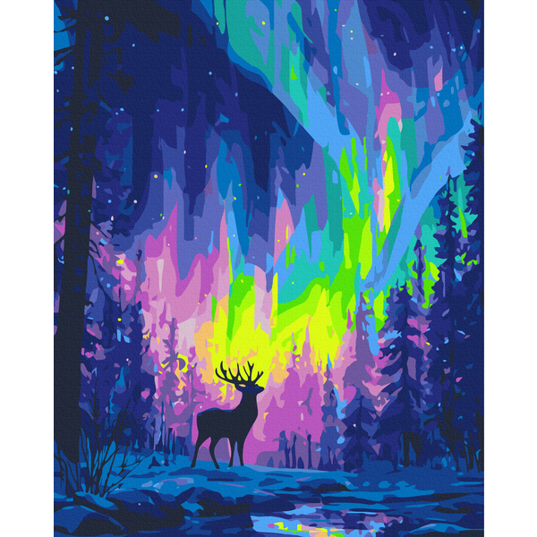 Картина по номерам Затишок, зима, Новий рік, Різдво - Polar lights