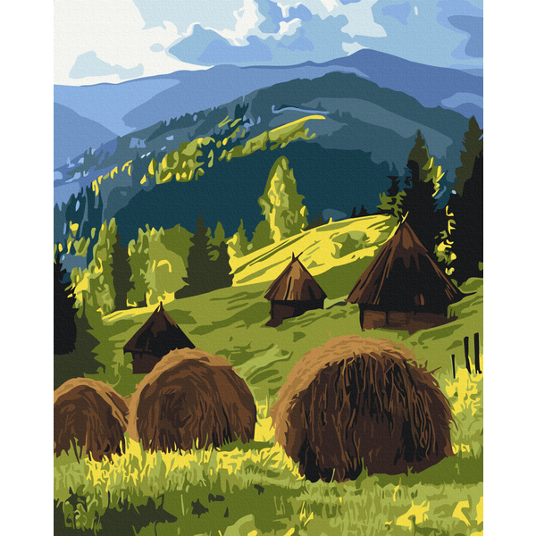 Картина по номерам Природа - Солнце над долиной