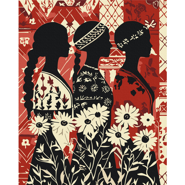 Картина по номерам Люди на картинах - Квітуча єдність