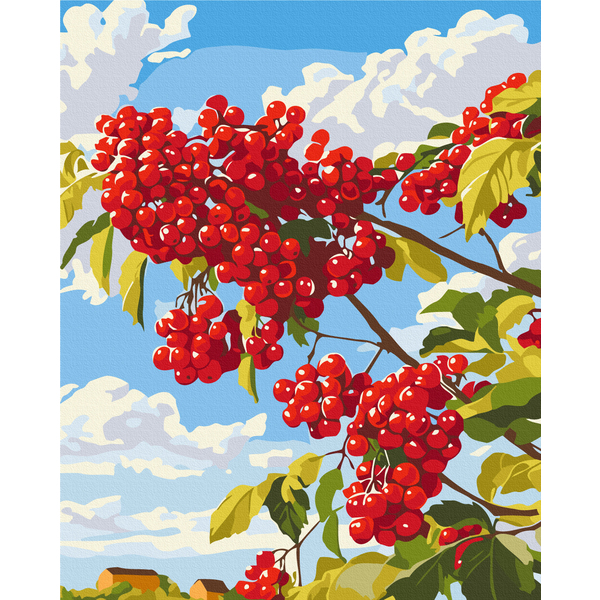 Картина по номерам Природа - Калина за окном