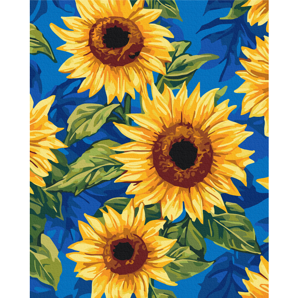 Картина по номерам Квіти - Квітучі соняхи