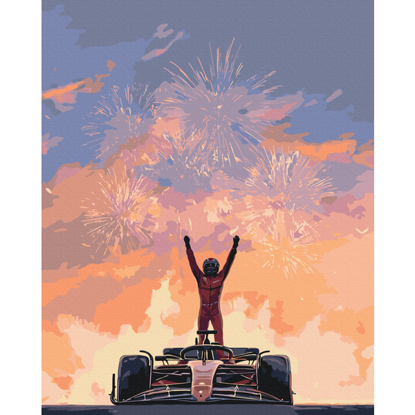 Картина по номерам Кораблі, автомобілі та літаки - Червоний лідер