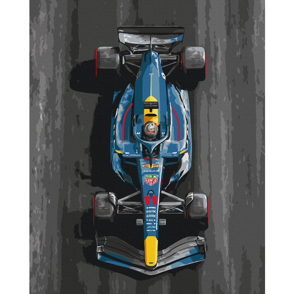 Картина по номерам Кораблі, автомобілі та літаки - Синій болід