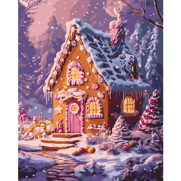 Картина по номерам Затишок, зима, Новий рік, Різдво - Солодка зима