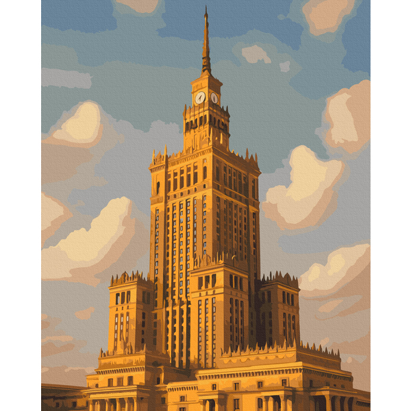 Картина по номерам Города - Палац культури і науки у Варшаві