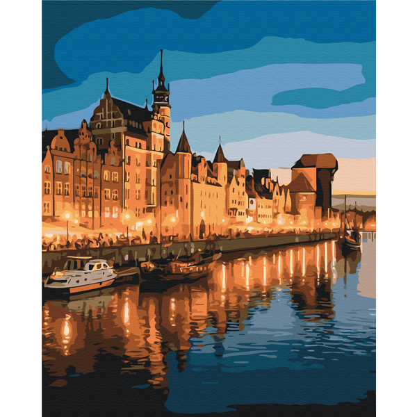Картина по номерам Города - Вечер в Гданьске