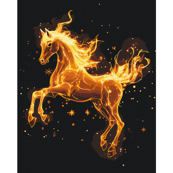 Картина по номерам Затишок, зима, Новий рік, Різдво - Символ 2026 року