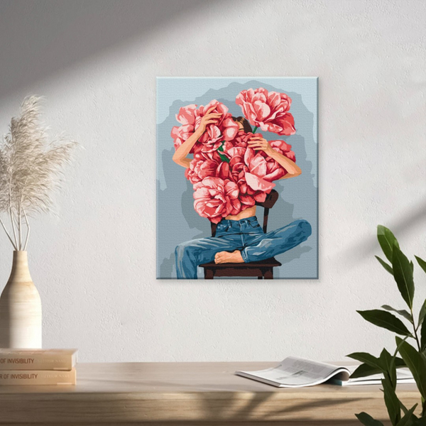Постер на полотні - Півонії в обіймах © Mykhailyshyna Daria
