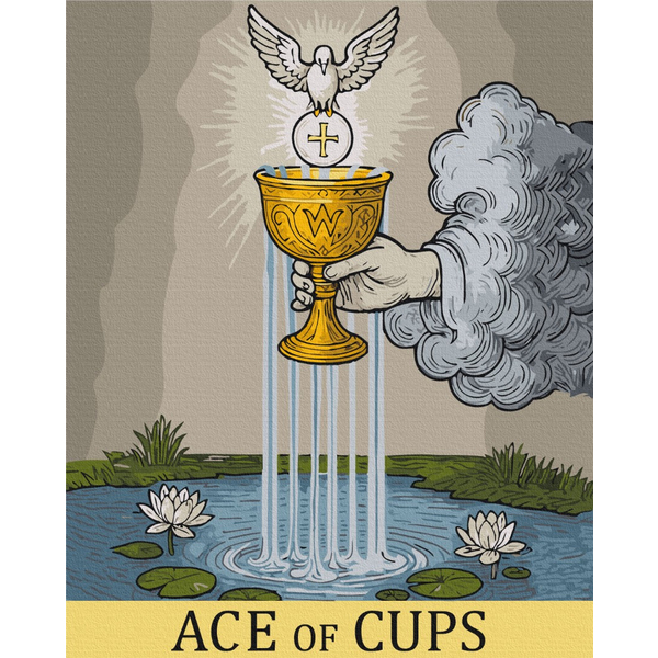 Картина по номерам Люди на картинах - Туз Кубков