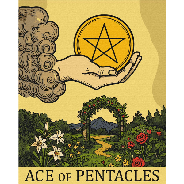 Картина по номерам Люди на картинах - Туз пентаклів