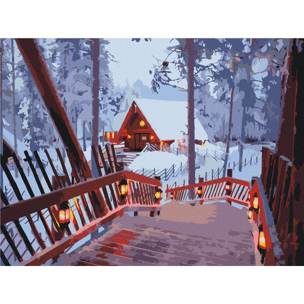 Картина по номерам Затишок, зима, Новий рік, Різдво - Зимовий затишок