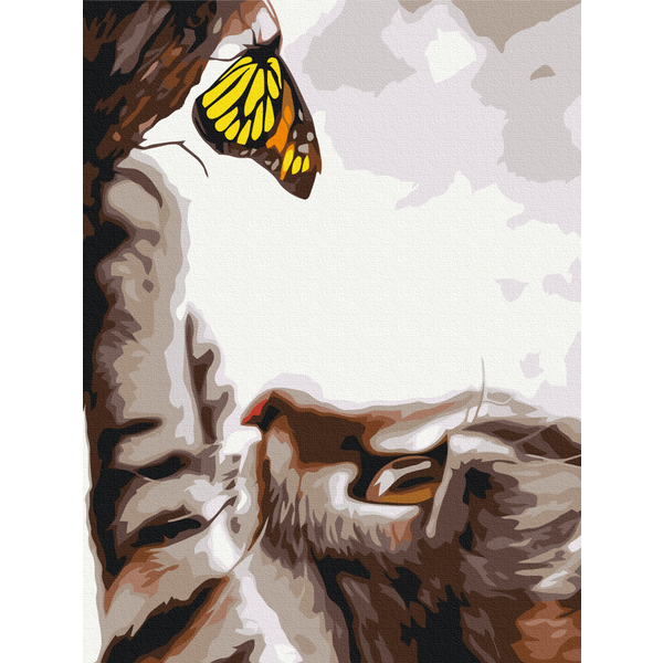 Картина по номерам Тварини, птахи та риби - У пошуках друга