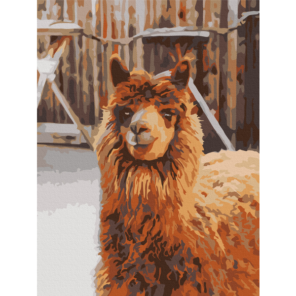 Картина по номерам Тварини, птахи та риби - Лама на фермі