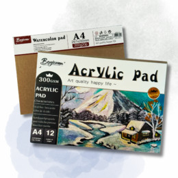 Скетчпад для акрилових фарб A300GSM A4